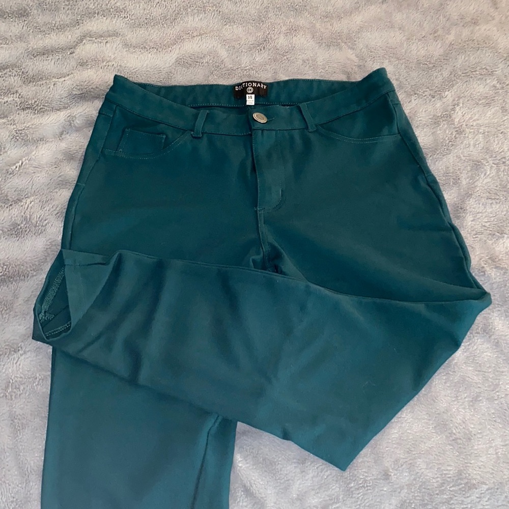 NWOT Green Ponte skinny pants